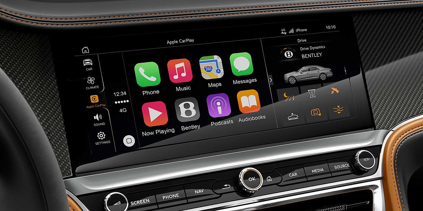 Bentley Cairo Bentley Flying Spur Speed with High Gloss Carbon Fibre veneer featuring a multifunction in car entertainment touch screen. 