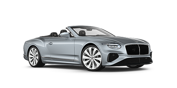 Bentley Cairo New Bentley Continental GTC convertible front three quarters in Silverlake paint