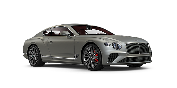 Bentley Cairo Bentley GT Speed coupe in Extreme Silver paint front 34