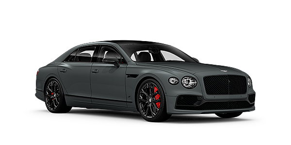 Bentley Cairo Bentley Flying Spur S front side angled view in Cambrian Grey coloured exterior. 