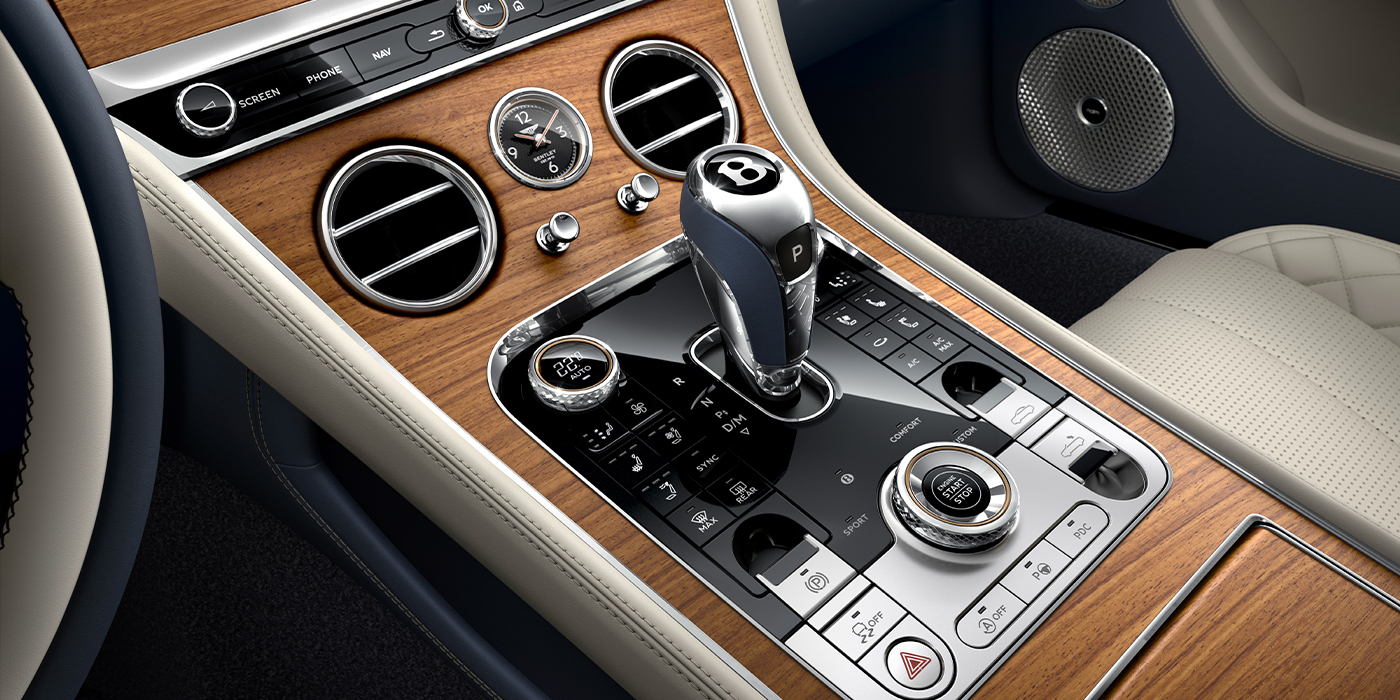 Bentley Cairo Bentley Continental GTC Azure convertible front interior console detail